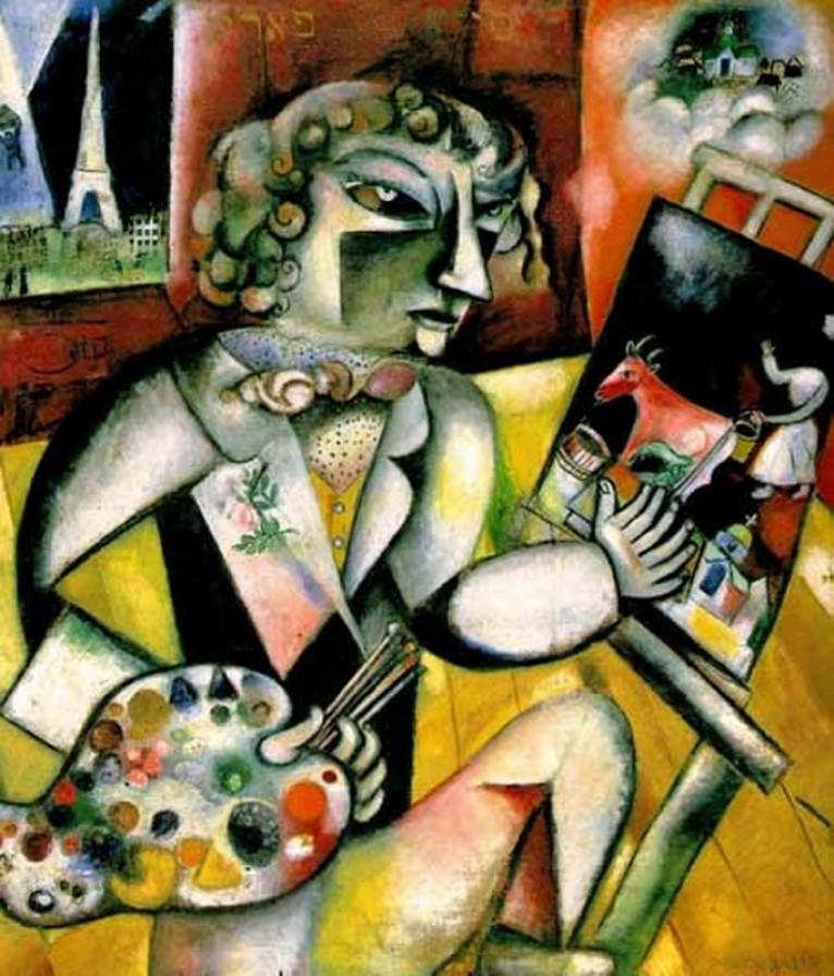Marc Chagall - Self-portrait with Seven Fingers - 1913