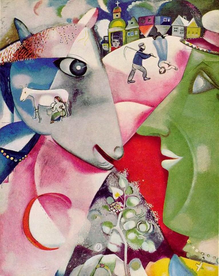 Marc Chagall - I and the Village - 1911