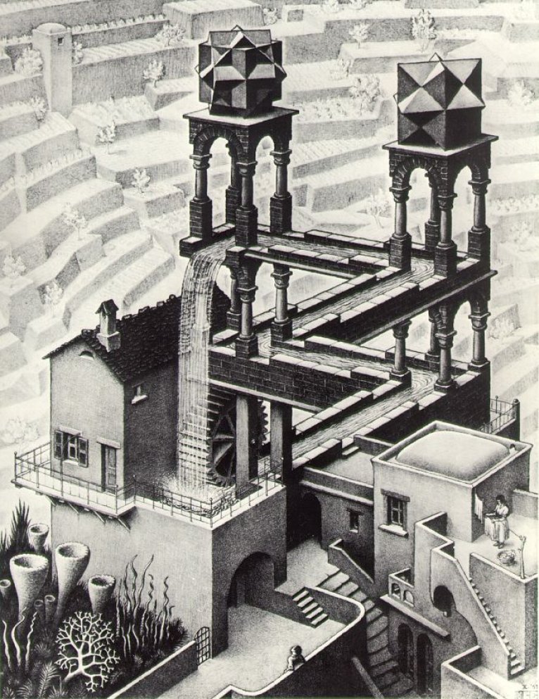 M.C. Escher: Waterfall - 1961