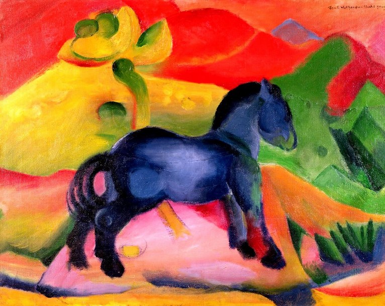 Franz Marc: Little Blue Horse - 1912