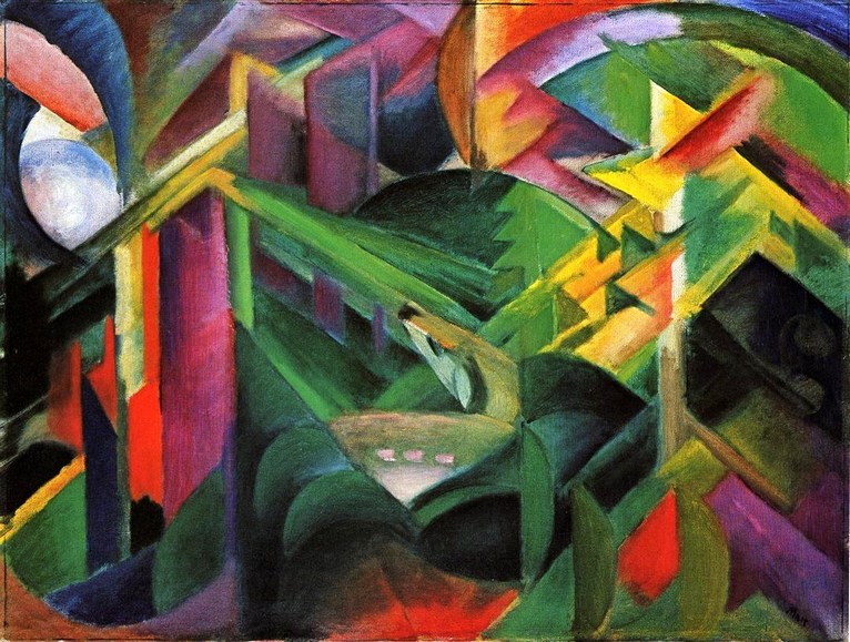 Franz Marc: Deer in a Monastery Garden - 1912