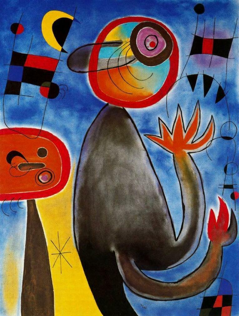 Joan Miró - Ladders Cross the Blue Sky... - 1953