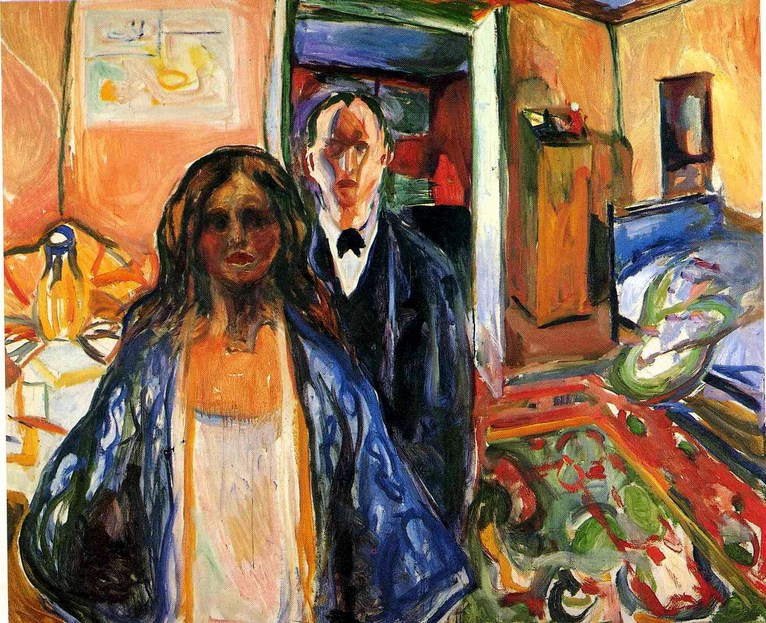 Edvard Munch: The Artist and his Model - 1921