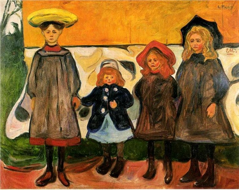 Edvard Munch: Four girls in Arsgardstrand - 1903