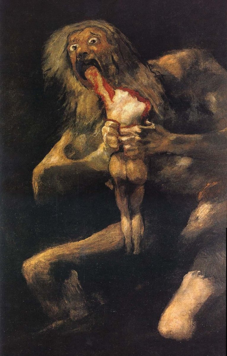 Francisco de Goya: Saturn Devouring One of His Chidren - 1821