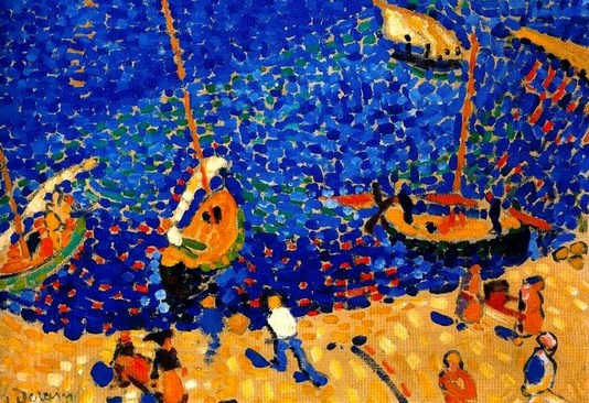 Andre Derain: Boats at Collioure's Harbor - 1905