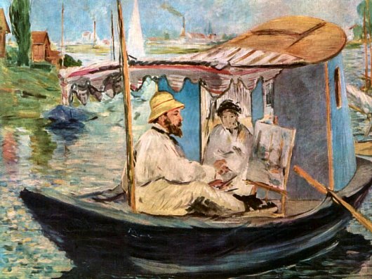 Edouard Manet: Monet Painting on the Seine - 1874