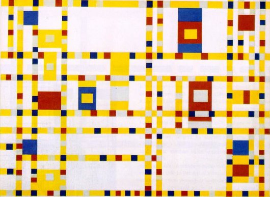 Piet Mondrian: Avond (Evening): Broadway Boogie Woogie (detail) - 1942