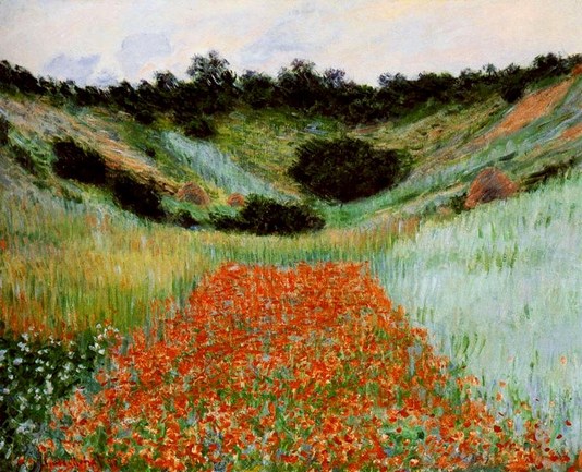 Claude Monet: Poppy Field Near Giverny - 1885