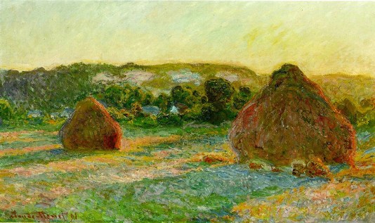 Claude Monet: Grainstacks at the End of Summer, Evening Effect - 1890