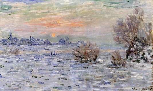 Claude Monet: Winter on the Seine (Lavacourt) - 1879-1880