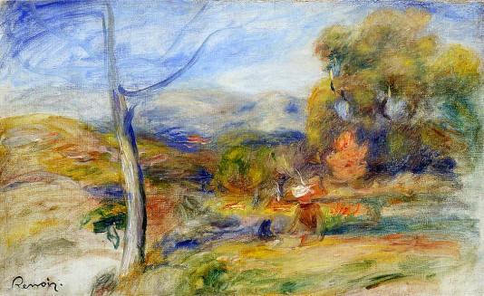 Pierre Auguste Renoir: Landscape near Cagnes - 1910