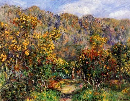 Pierre Auguste Renoir: Landscape with Mimosas - 1912