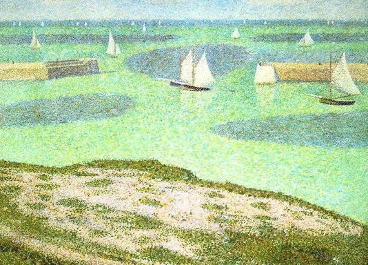 Georges Seurat: Port-en-Bessin: Entrance to the Harbor - 1888