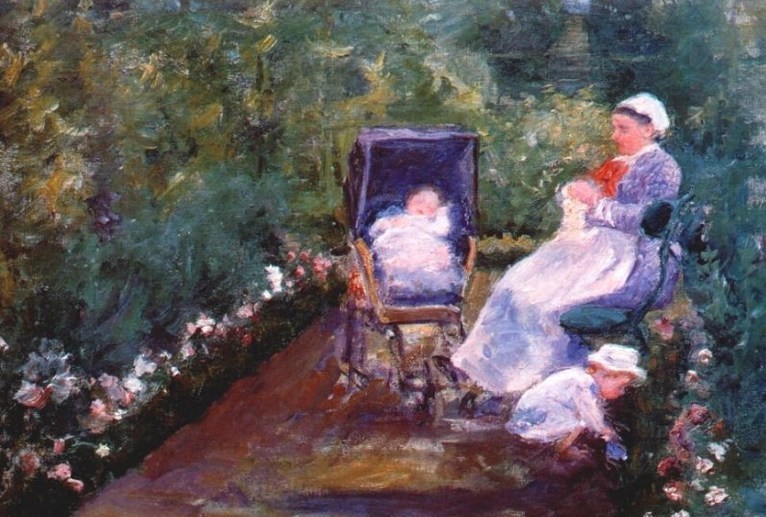 Larger view of Mary Cassatt: Children in a Garden - 1878