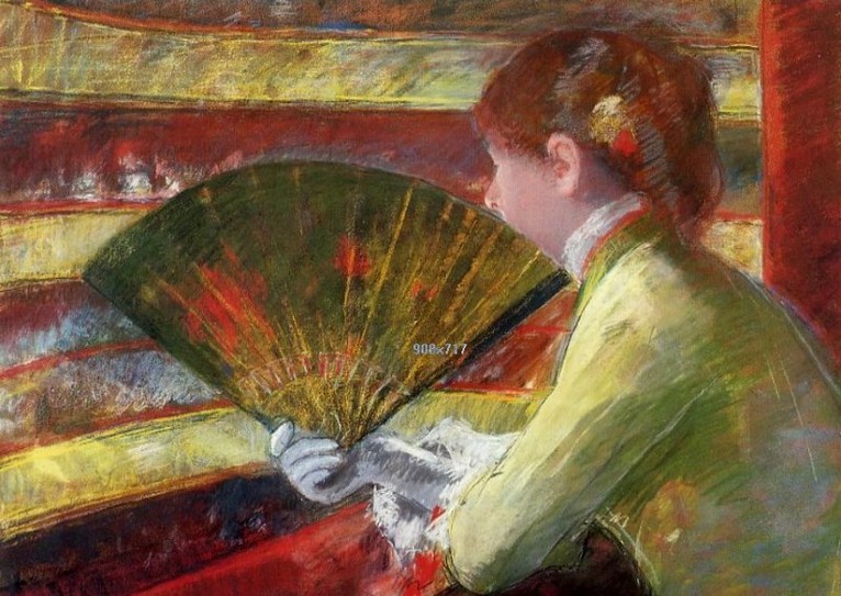 Larger view of Mary Cassatt: Theater - 1879