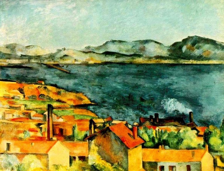 Larger view of Paul Cezanne: The Bay of Marseille seen from L'Estaque - 1886