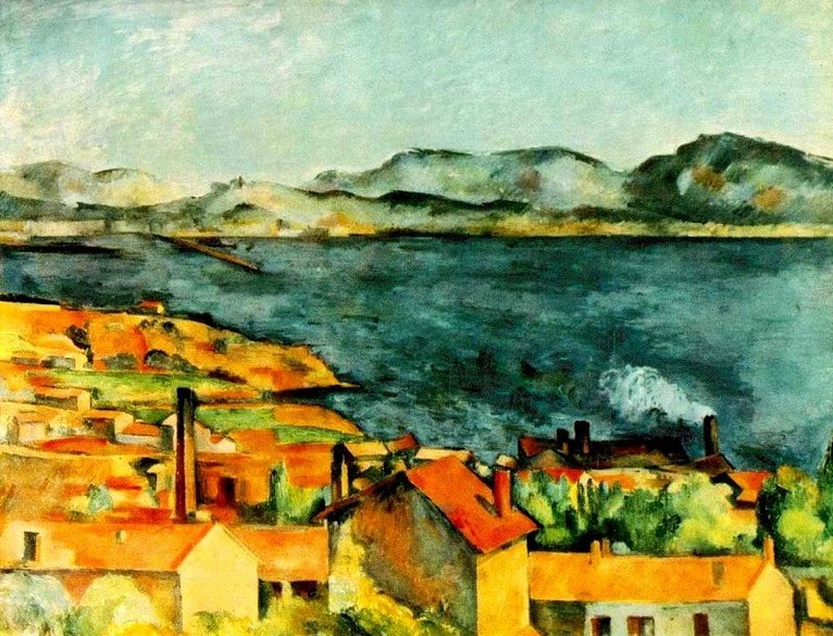 Larger view of Paul Cezanne: The Bay of Marseille seen from L'Estaque - 1886