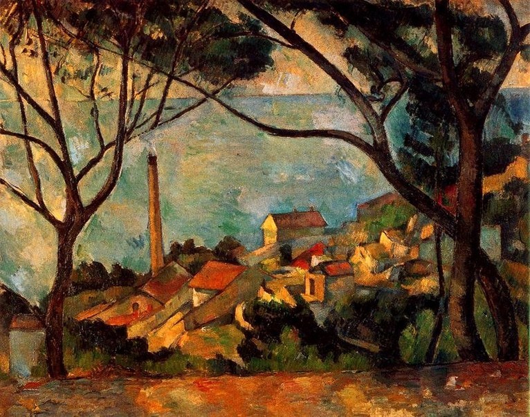 Larger view of Paul Cezanne: View from L'Estaque - 1863