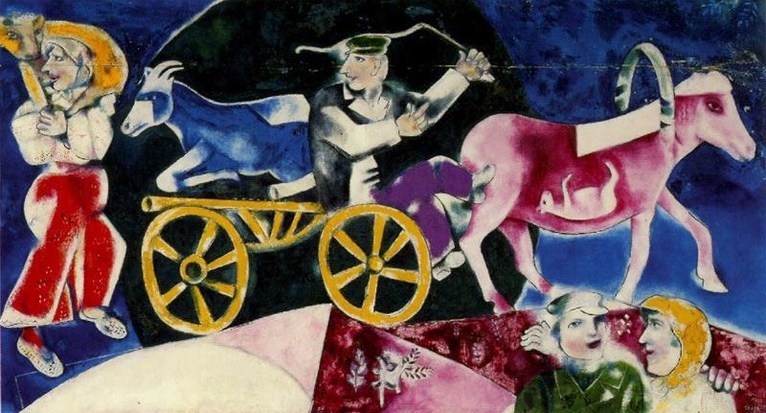 Larger view of Marc Chagall: The Cattle Dealer - 1912