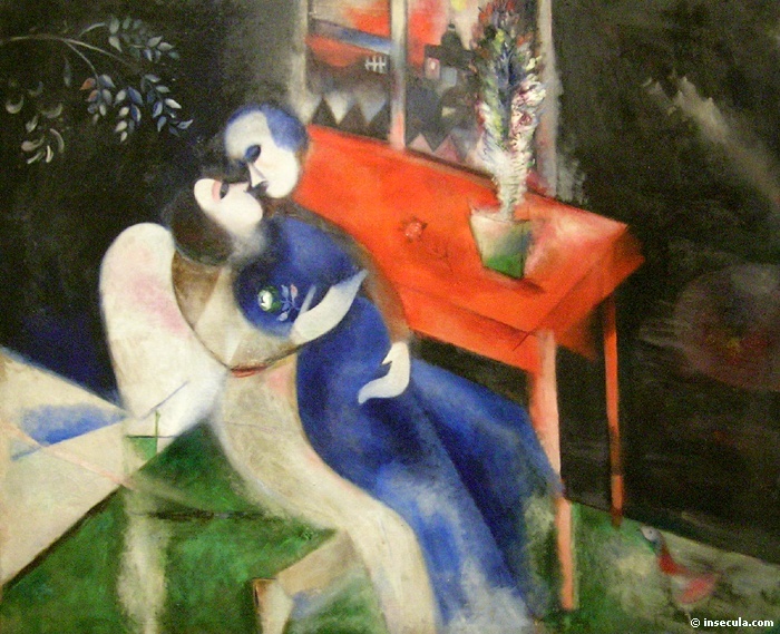 Larger view of Marc Chagall: The Lovers - 1913-1914