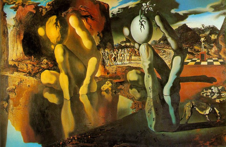 Larger view of Salvador Dali: Metamorphosis of Narcissus - 1937