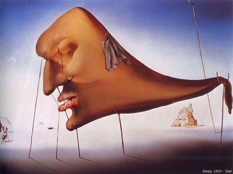 Larger view of Salvador Dali: Sleep - 1937