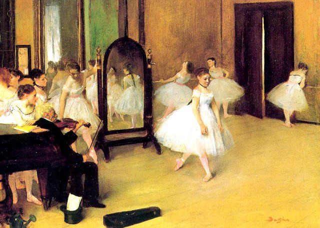 Larger view of Edgar Degas: Dance Class - 1871