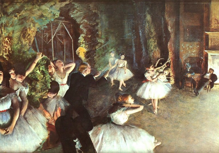 Larger view of Edgar Degas: Rehearsal on Stage - 1878-1879