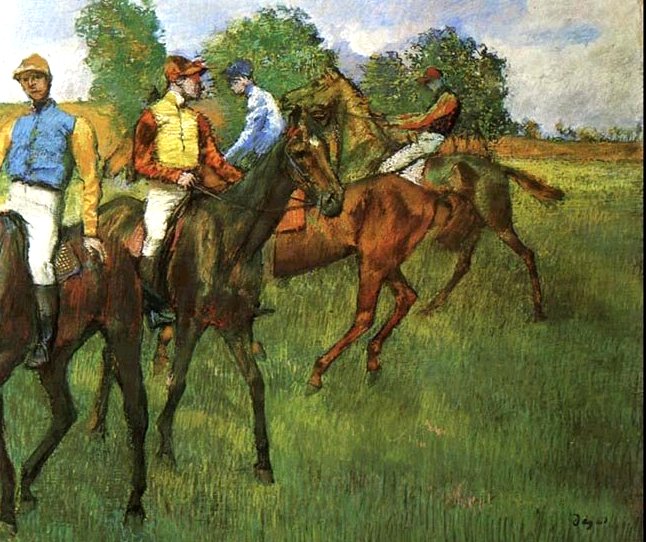 Larger view of Edgar Degas: Race Horses - 1883-1885