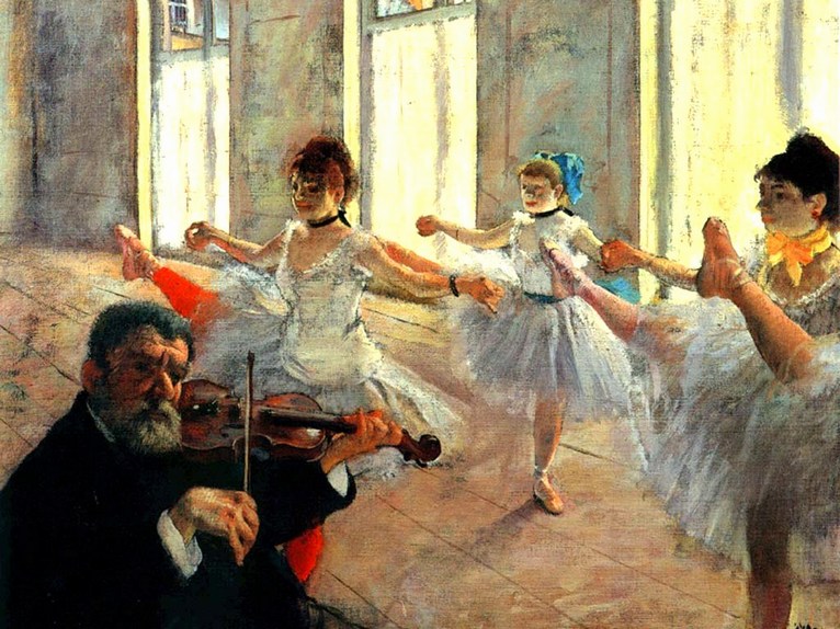 Larger view of Edgar Degas: The Rehearsal - 1879