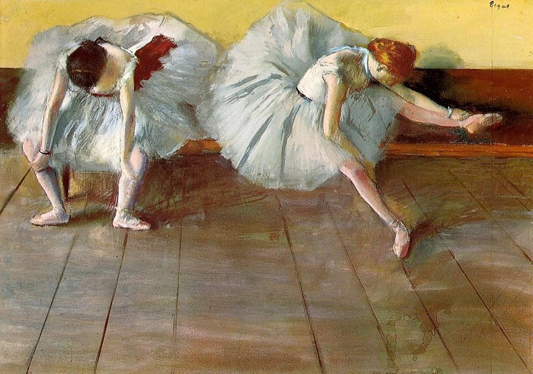 Larger view of Edgar Degas: Two Ballet Dancers - 1879