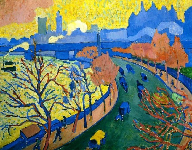 Larger view of Andre Derain: Charing Cross Bridge - 1906