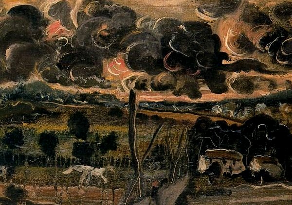 Larger view of Andre Derain: Ominous Landscape - 1950