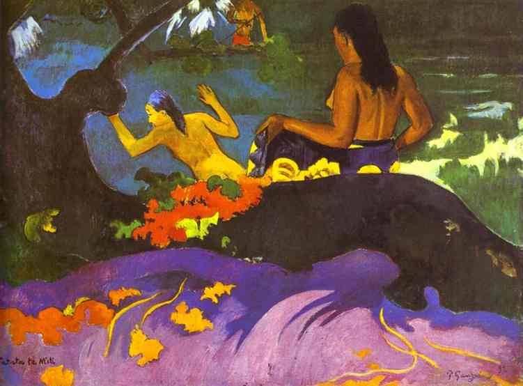 Larger view of Paul Gauguin: By the Sea - 1892