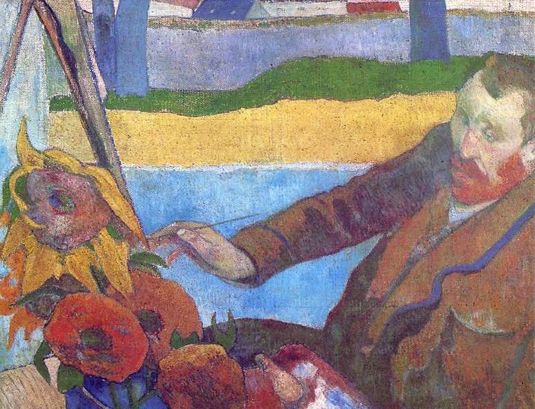 Larger view of Paul Gauguin: Van Gogh Painting Sunflowers - 1888