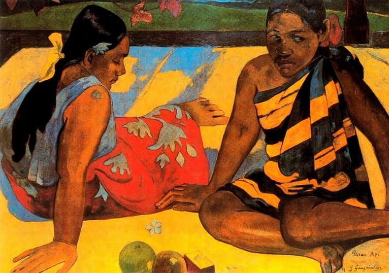 Larger view of Paul Gauguin: Parau Api (What Is New?) - 1892