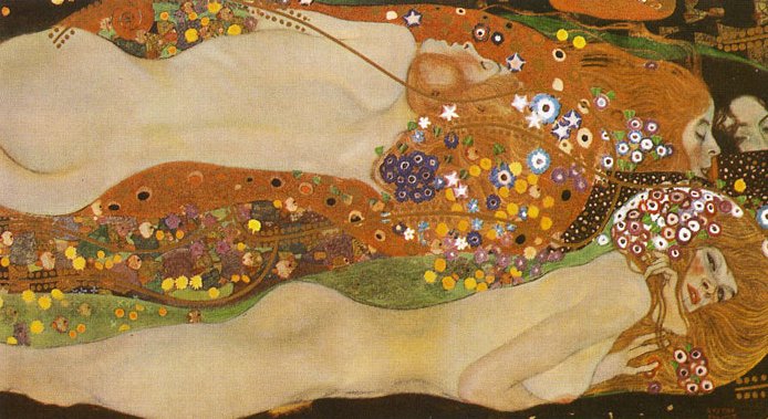 Larger view of Gustav Klimt: Water Serpents II - 1902
