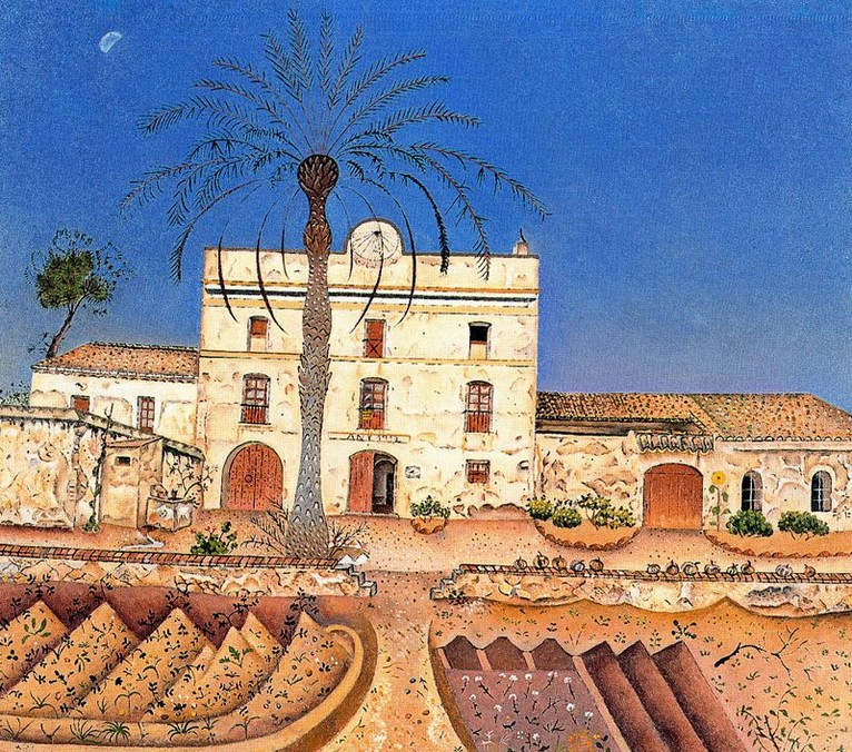 Larger view of Joan Miro: House with Palm Tree - 1918