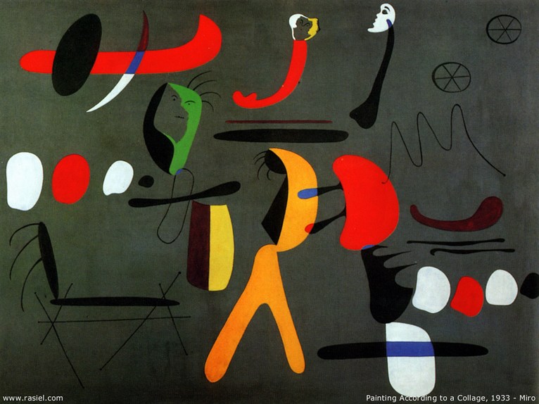 Larger view of Joan Miro: Peinture Collage - 1933