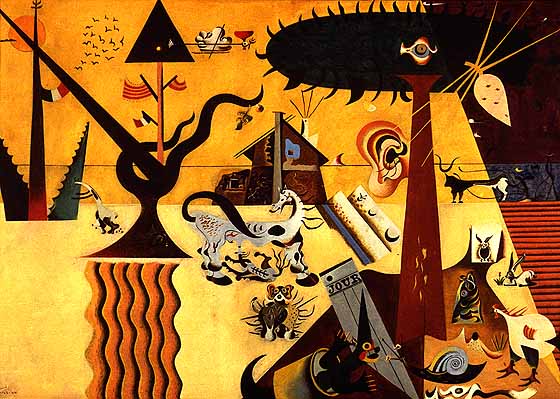 Larger view of Joan Miro: The Tilled Field - 1923-1924