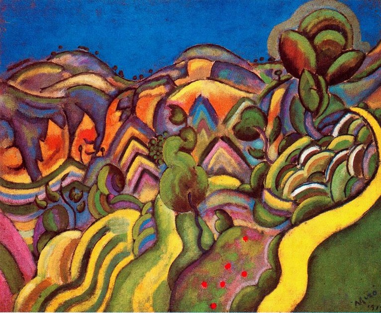 Larger view of Joan Miro: Ciurana, The Path - 1917