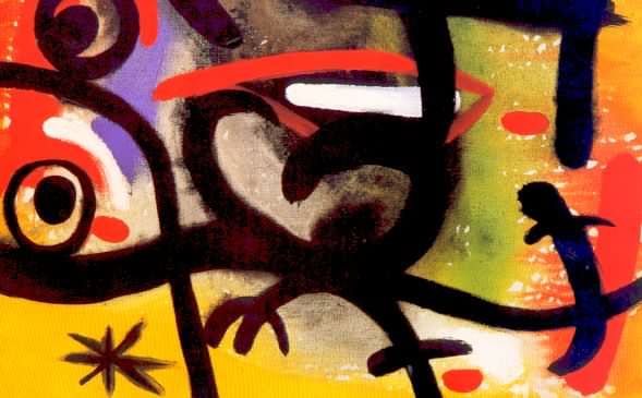 Larger view of Joan Miro: Woman at Night - 1970