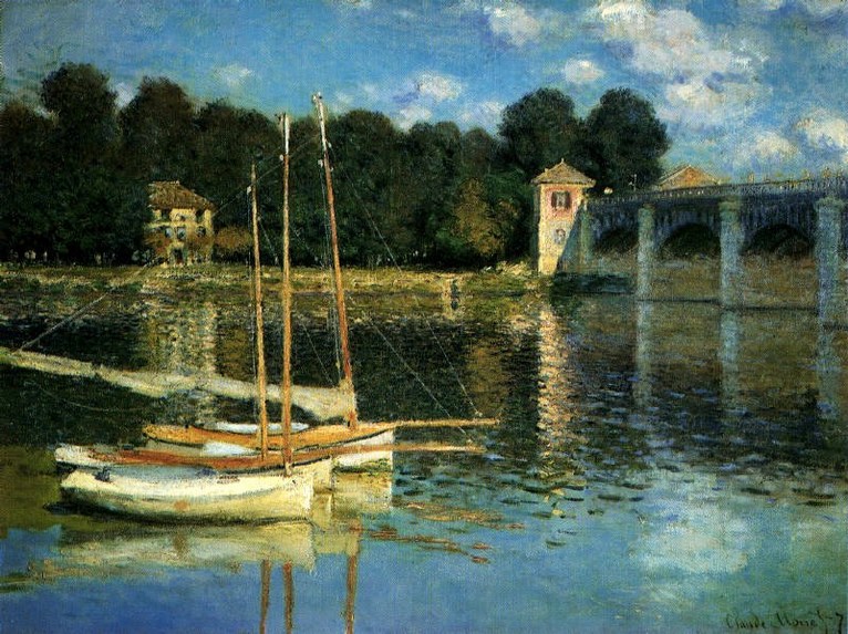 Larger view of Claude Monet: The Bridge at Argenteuil - 1874