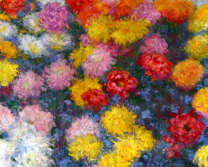 Larger view of Claude Monet: Chrysanthemums - 1897