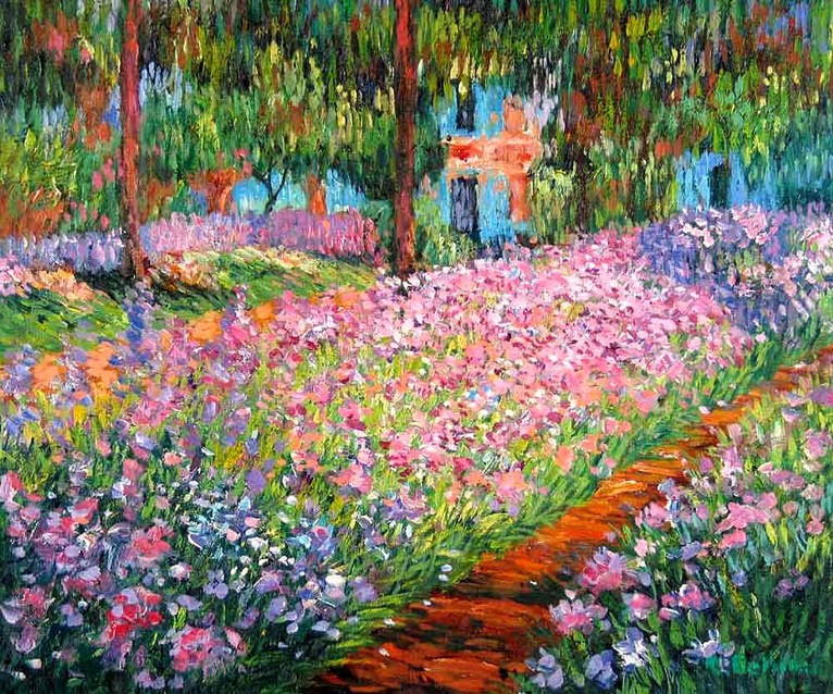 Claude Monet Irises in the Artist s Garden at Giverny 1900