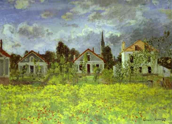 Larger view of Claude Monet: Houses at Argenteuil - 1891