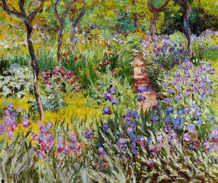 Larger view of Claude Monet: The Iris Garden at Giverny - 1899-1900