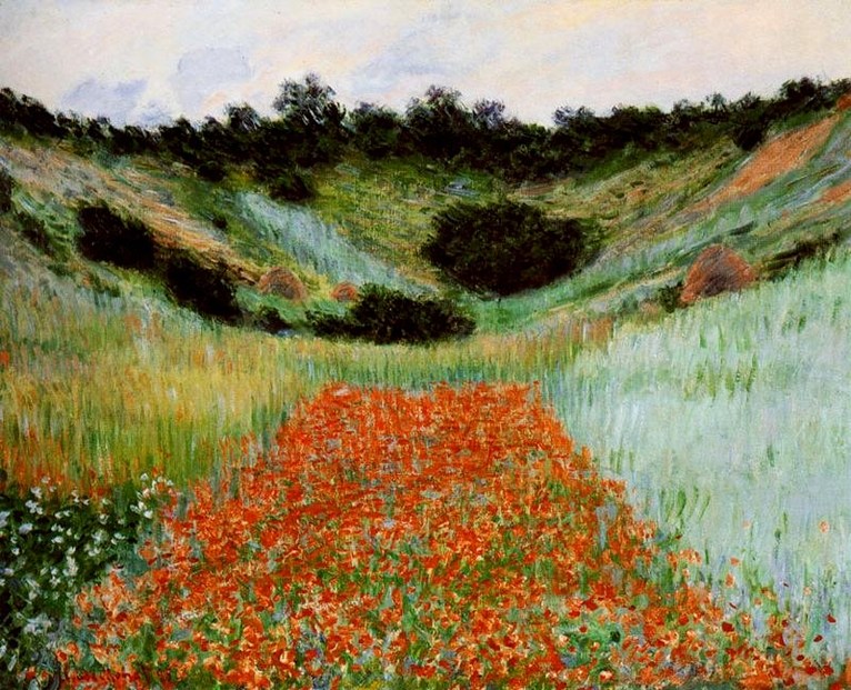 Larger view of Claude Monet: Poppy Field Near Giverny - 1885