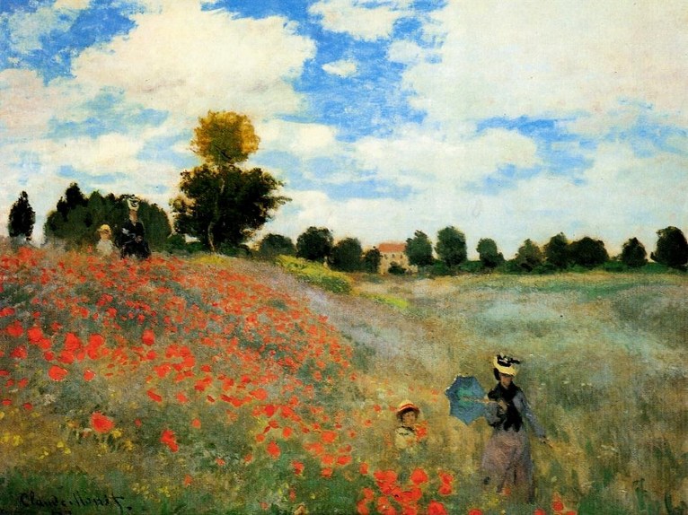 Larger view of Claude Monet: Wild Poppies - 1873